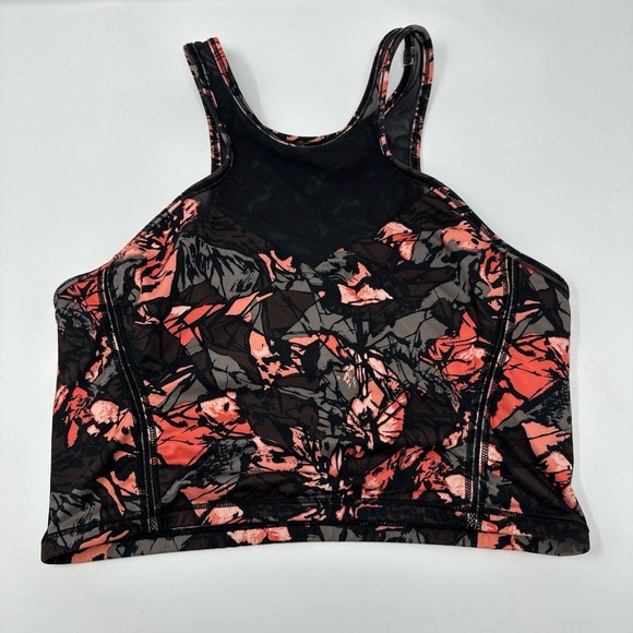Lululemon Get It Om Sports bra Women's Multicolor Mini Paint‎ Storm Espresso 8 - Picture 2 of 5